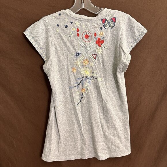 JOHNNY WAS Aravis Flutter Sleeve V Neck Ebroidered Top Butterfly Size SMALL - Picture 5 of 7